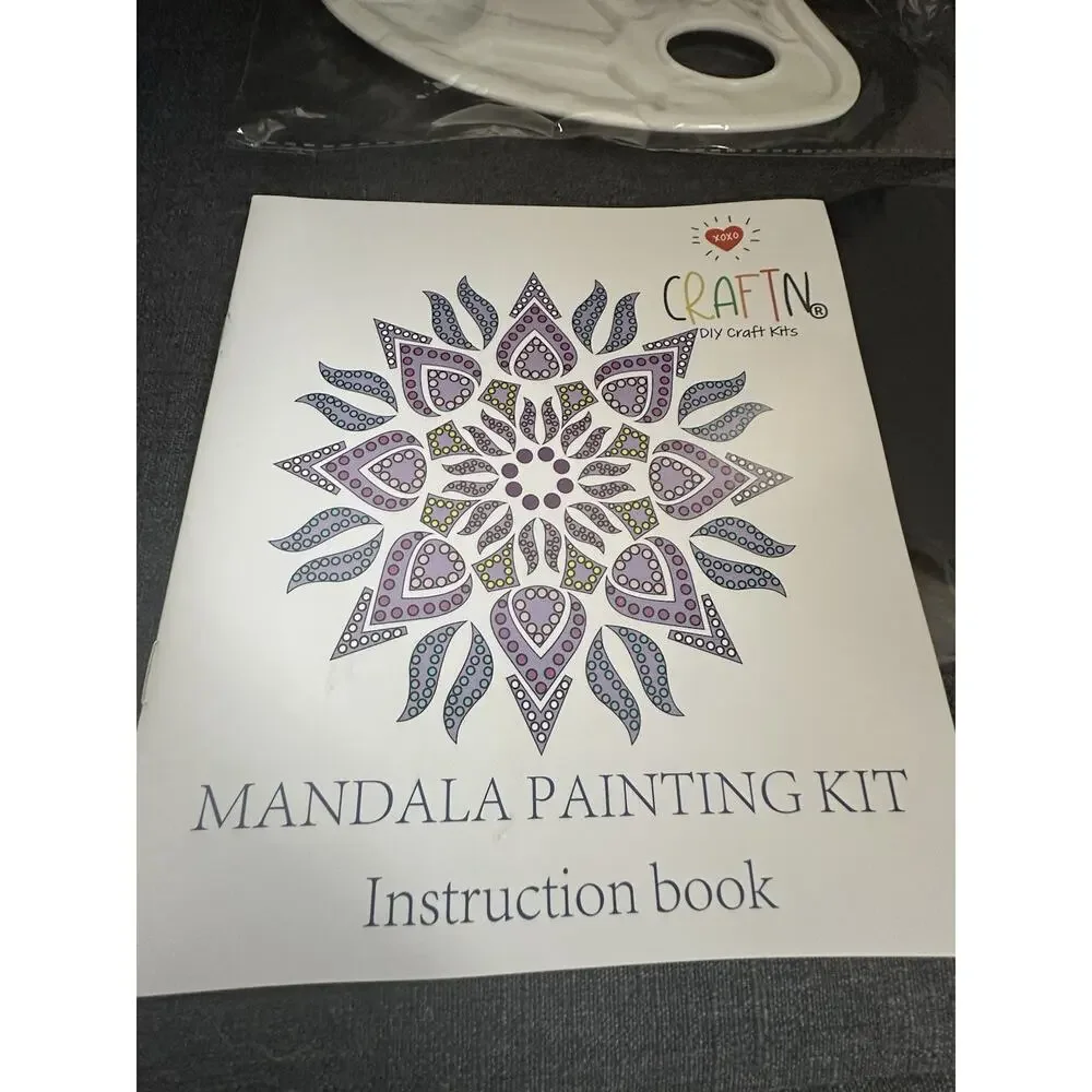 Craft N Mandala Painting Kit Acrylic Paints Stencils INCOMPLETE Art Craft Set